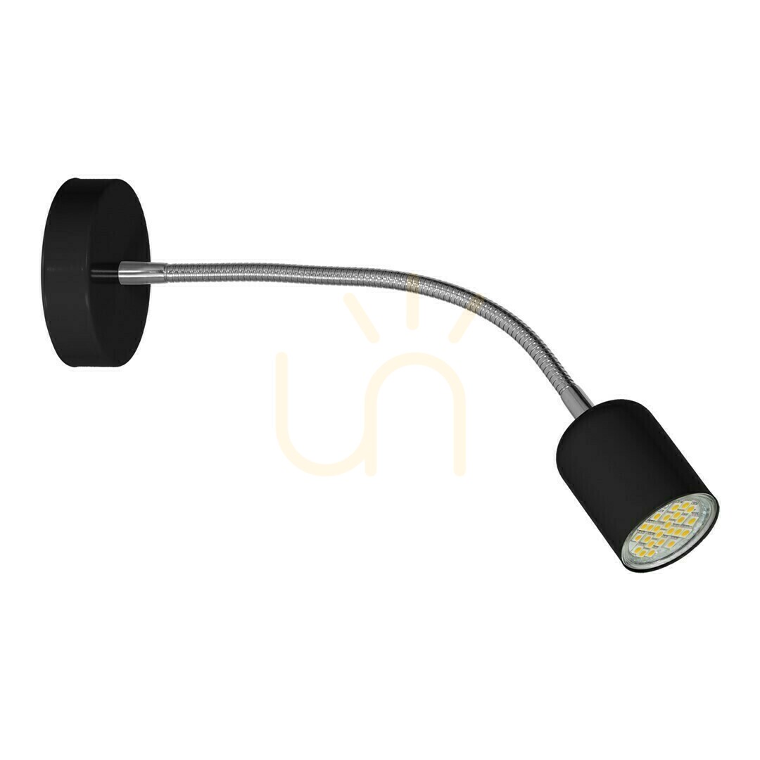 Čierna nástenná lampa Maxi čierna 1x Gu10