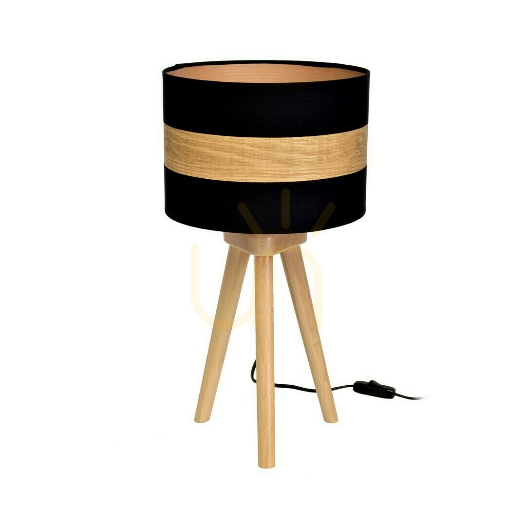 Čierna stolová lampa Terra 1x E27