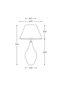 Sklenená stolná lampa Borneo Optic Transparent Famlight béžová / biela E27 60W 1 Sklenená stolná lampa Borneo Optic Transparent Famlight béžová / biela E27 60W small 1