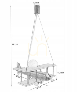 Závesná lampa pre dieťa. Veľké lietadlo 104.11.40 small 3
