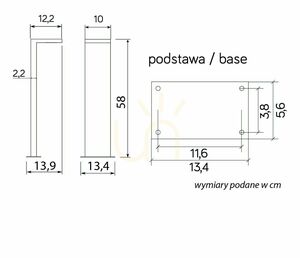 Vonkajšie stojace svietidlo SU-MA Karo KR-580 LED 10W 58 cm tmavo-sivé small 4