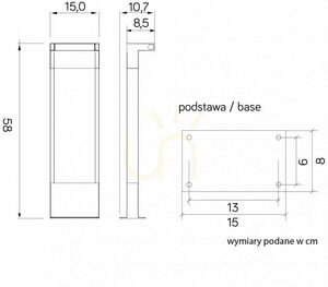 Vonkajšie stojace svietidlo SU-MA Rota RT-580 LED 10 W tmavo-sivé 58 cm small 4