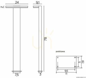 Vonkajšie stojace svetlo SU-MA Fler tmavosivé LED 10 W 78 cm 17602-780 DG small 3