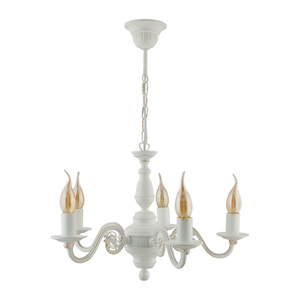 Elegantný luster TULUZA 5 x E14 LED biely small 1