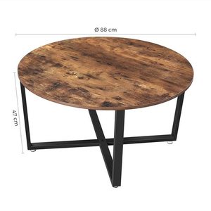 Okrúhly stôl Kávový dub Rustikálny LCT88X small 4
