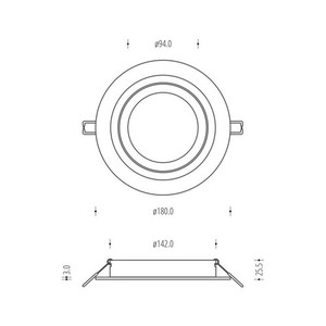 Čierne Alcazar Downlight s Chrome 140.BC small 3
