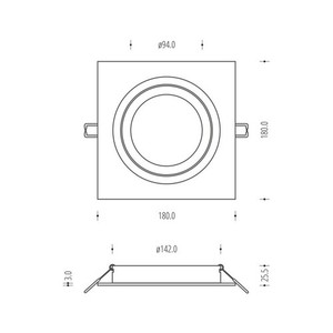 Black Square Downlight Alcazar 141.BB small 3