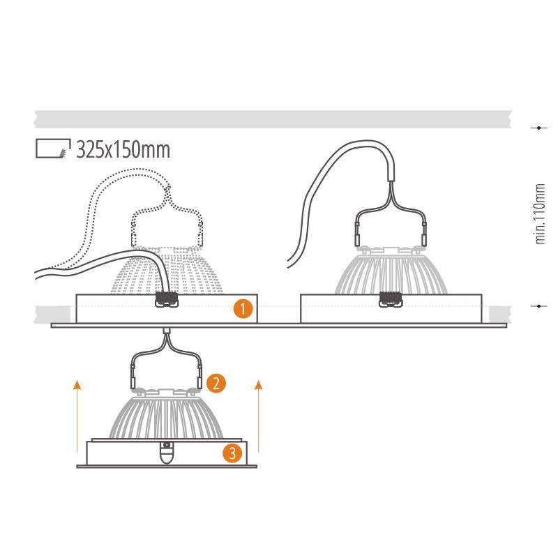 Šou Duálne čierne downlight Alcazar 142.BB Duálne čierne downlight Alcazar 142.BB