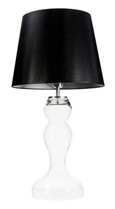 Vysoká stolná lampa Flores Transparent E27 60W čierna / strieborná matná small 0
