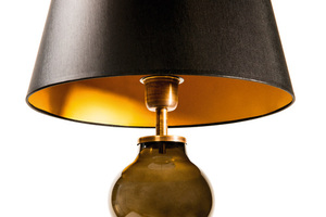Nočná lampa s tienidlom Famlight Flores Grey čierna / zlatá E27 60W small 1