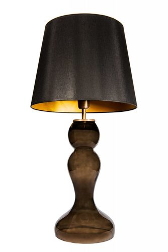 Skontrolujte Nočná lampa s tienidlom Famlight Flores Grey čierna / zlatá E27 60W