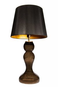 Nočná lampa s tienidlom Famlight Flores Grey čierna / zlatá E27 60W small 0