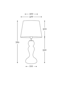 Nočná lampa s tienidlom Famlight Flores Grey čierna / zlatá E27 60W small 2