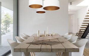 Moderné stropné svietidlo Elements 60W E27 biela / zlatá dekorácia small 3
