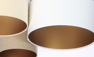 Stropná lampa Elements 60W E27 krémová / biela / béžová, zlatý velúr small 1
