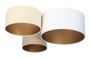 Stropná lampa Elements 60W E27 krémová / biela / béžová, zlatý velúr small 2