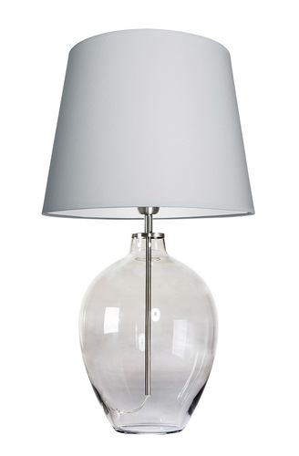Skontrolujte Štýlová stolná lampa Luzon Grey Famlight svetlo šedá / biela E27 60W nerez