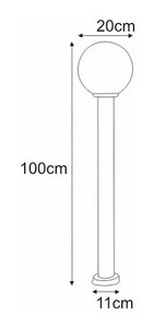 Nízka vonkajšia stojanová lampa K-LP270-1000 zo série ANA small 1