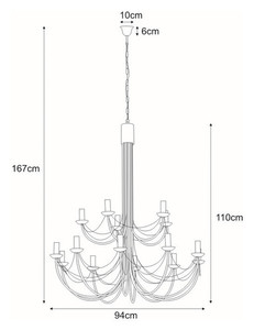 Veľký luster K-3523 zo série PERSEO small 1
