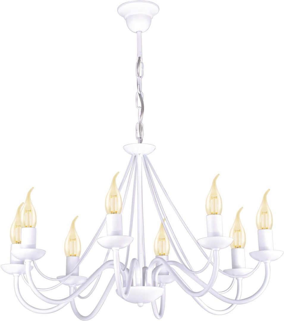 Candlestick chandelier Kaja K-3997 BARTEZ II white 8×E14