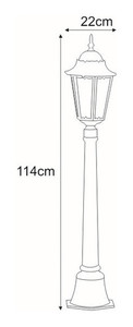 Nízka vonkajšia čierna stojanová lampa K-6006A zo série LOZANA small 1