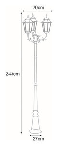 Vysoká vonkajšia stojaca lampa K-7006A2 / 3 K-7006A2 / 3 zo série LOZANA small 1