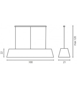 Luster Ramko KORE W-3 LED 3x E27 15W 100 cm SKU 67205 small 1
