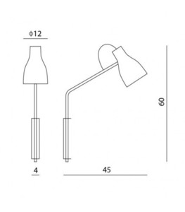 Nástenné svietidlo Ramko LOTTA LED E27 60W IP20 66147 small 3