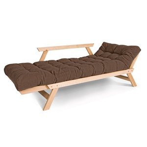 Rozkladacia pohovka WoodMan Allegro z bukového dreva, hnedá, 203 cm, SKU 100381 small 1