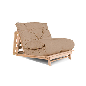 Rozkladacia pohovka WoodMan Layti 90 futon, bukové drevo, béžová, SKU 887 small 0