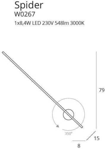 Skontrolujte Nástenné svietidlo Max Light Spider W0267 čierne LED IP44 79 cm