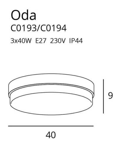 Skontrolujte Plafón Max Light ODA C0194 čierny 40 cm 3x E27 kov/sklo