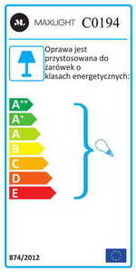 Plafón Max Light ODA C0194 čierny 40 cm 3x E27 kov/sklo small 2