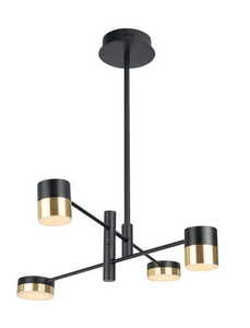 Závesné svietidlo Max Light Puma P0404, 4×LED, zlato-čierne, 82 cm small 0