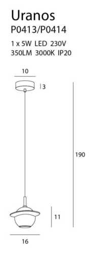 Skontrolujte Závesné svietidlo Max Light Uranos P0414 čierno-zlaté mramorové 16 cm LED 5W