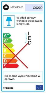 Plafond Max Light Velvet C0200 LED čierny 98 cm 67W small 2