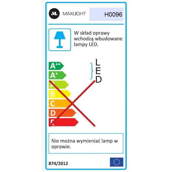 Náhľad Zapustené svietidlo Max Light Arya H0096 biele LED 8W 3000K Ø9 cm Zapustené svietidlo Max Light Arya H0096 biele LED 8W 3000K Ø9 cm