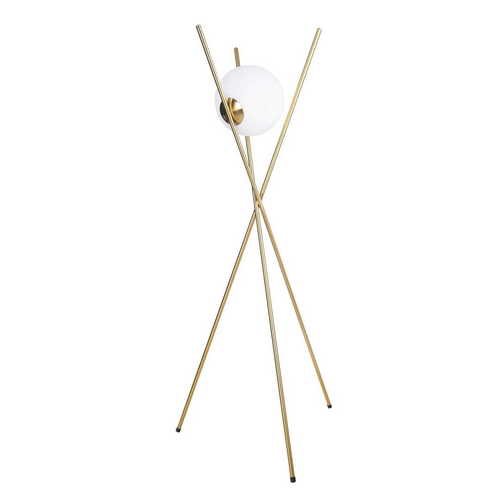 Skontrolujte Podlahová lampa Max Light Xena F0055 mosadz biele sklo E27 150 cm