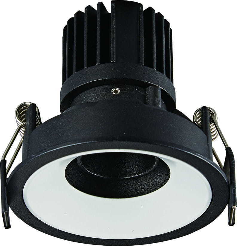 Inbyggd armatur Max Light Galexo H0107 svart LED 7W 3000K Ø9,2 cm
