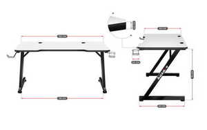 Moderný herný stôl HZ-Hero 2.5 White small 3
