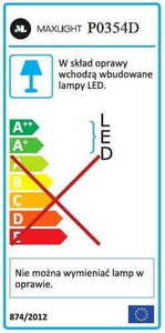 Závesné svietidlo Max Light Organic P0354D LED 16W čierne 100 cm small 2