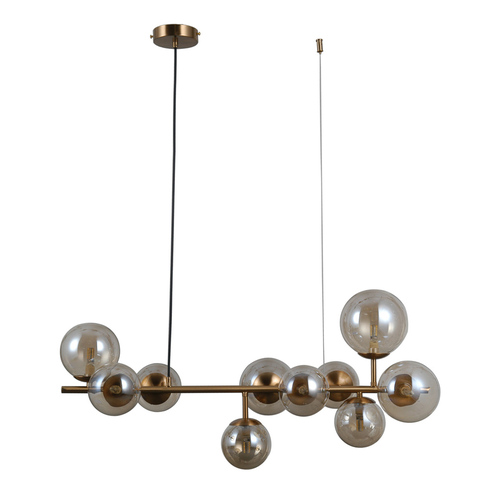 Skontrolujte Závesná lampa Italux Frontera G9 10-ramenná mosadz/amber PND-40423-10A