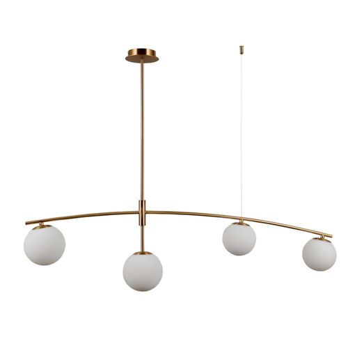 Skontrolujte Závesná lampa Italux Senai 4x G9 mosadz/biela PND-31322-4-HB