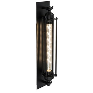 Čierne nástenné svietidlo Abigali Retro Loft E27, 47 cm small 1
