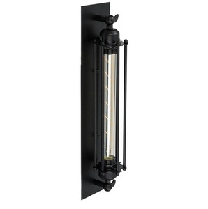 Čierne nástenné svietidlo Abigali Retro Loft E27, 47 cm small 4