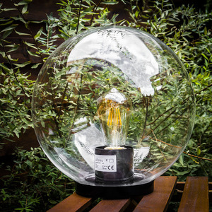 Záhradná lampa, záhradná lopta, Luna lopta 40 cm, moderná, priehľadná small 1