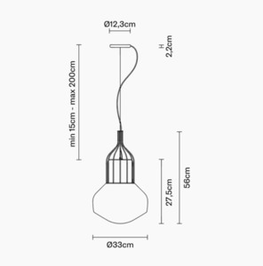 Závesné svietidlo Fabbian Aérostat 33 cm - lesklá medená - F27A11 41 small 3