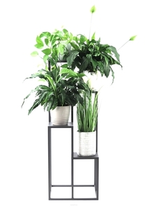 Stojan na kvety JAKPOL Metallo 112 cm sivý kovový loft na 4 kvety small 1