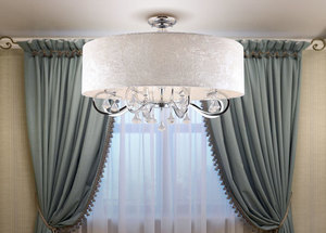 Plafond Max Light Amsterdam C0059 chróm ecru 8x40W 80 cm small 1