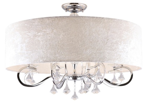 Skontrolujte Plafond Max Light Amsterdam C0059 chróm ecru 8x40W 80 cm